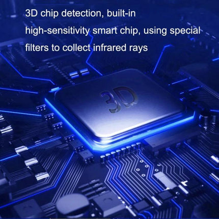 K19 Wireless Signal Detector for Privacy and Security Protection showing 3D high-sensitivity smart chip and infrared detection circuitry