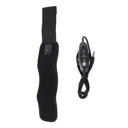 USB-Powered Camera Lens Warmer Belt for Outdoor and Diving Use - black adjustable USB-powered lens heating strap with inline controller