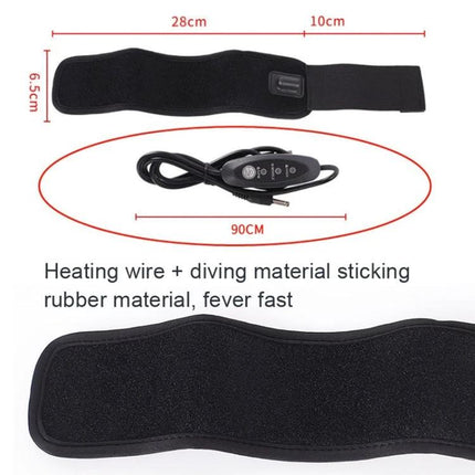 USB-Powered Camera Lens Warmer Belt for Outdoor and Diving Use - black USB 5V adjustable warming strap with 90cm cable and controller