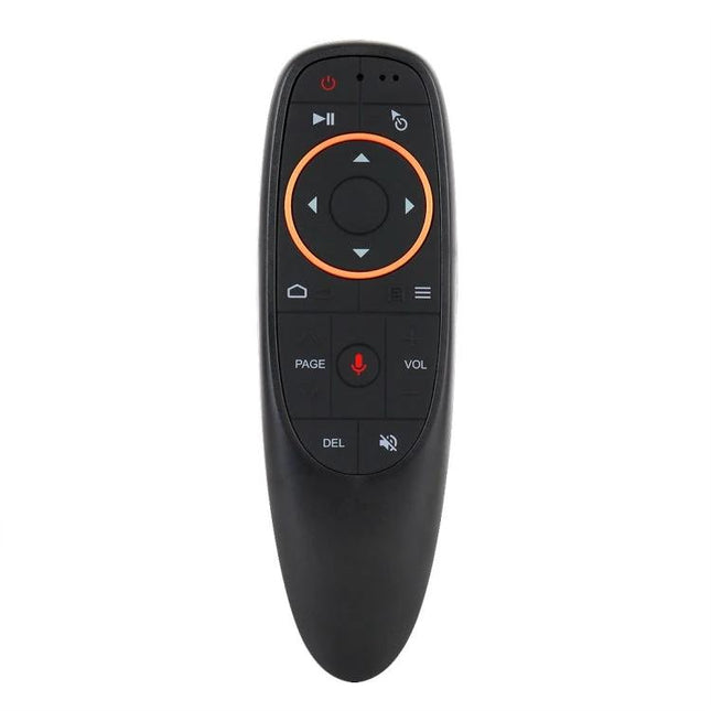 Wireless Voice Remote Control with Learning Function for TVs - black ergonomic voice remote with directional pad and microphone button