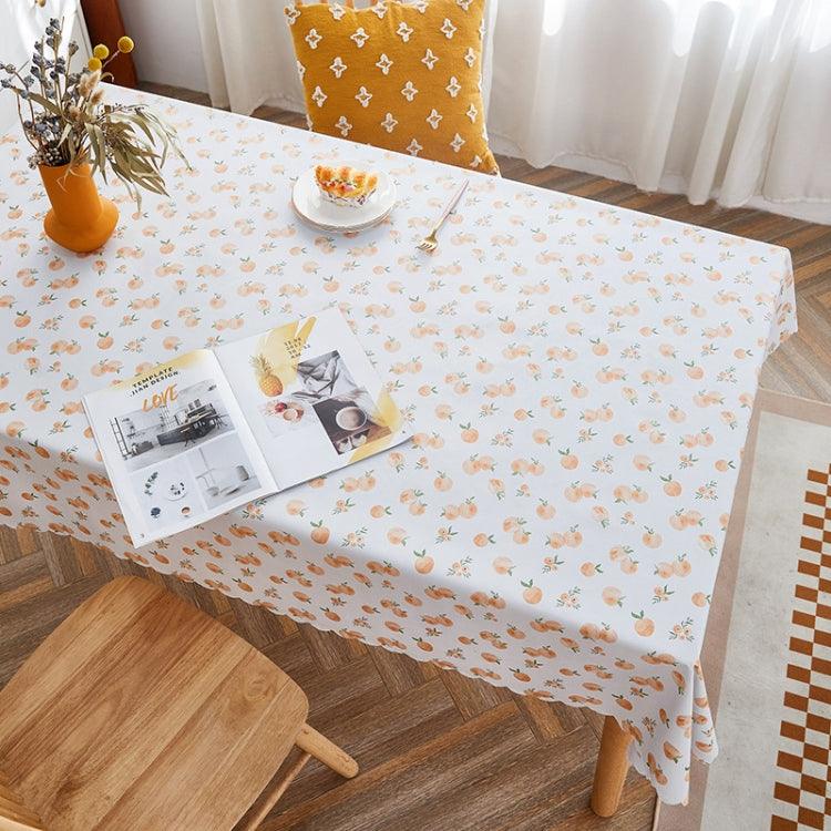 Elegant Waterproof PVC Table Cover for Farmhouse Dining, Series 1 Peach 60x120cm