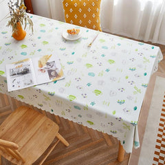 Elegant Waterproof PVC Table Cover for Farmhouse Dining, Series 1 Romantic House 60x120cm