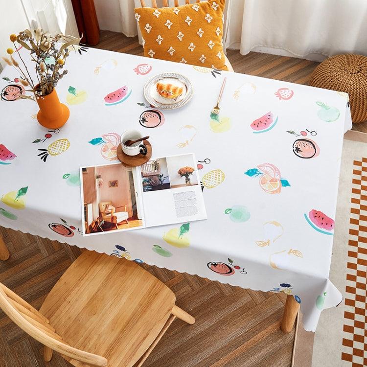 Elegant Waterproof PVC Table Cover for Farmhouse Dining, Series 1 Summer Color 60x120cm