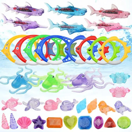 Large Kids Pool Diving Toy Set Assorted Sea Creature Toys | Syndmart