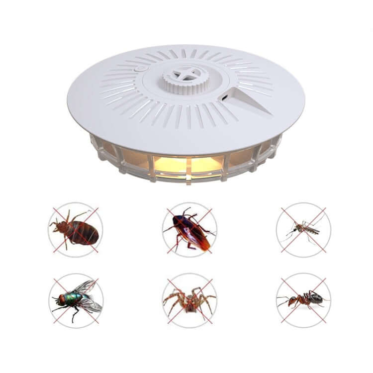 Indoor Insect Eliminator Lamp - Multi-Mode Flea and Bug Trap with Sticky Boards