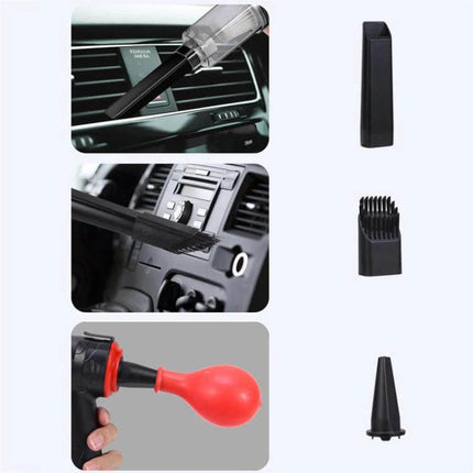 Small Car Blowing And Suction Dual-Purpose Vacuum Cleaner Car And Home compact cordless wet-dry vacuum with nozzles cleaning car vents and dashboard
