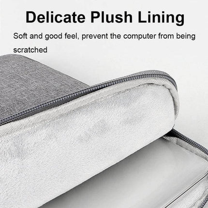Waterproof Shock-Absorbing Laptop Handbag with Large Capacity showing delicate plush lining and padded interior for 15.6-inch laptop protection