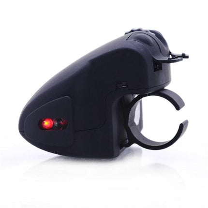 Bluetooth Finger Mouse for Phones, Tablets, and Notebooks - compact black finger-worn wireless mouse shown side view with adjustable ring and red sensor