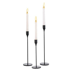 Elegant 3-Piece Wrought Iron Candle Holder Set for Home and Wedding Decor