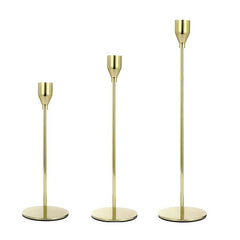 Juego de 3 candelabros de hierro forjado para decoración del hogar y bodas. Estilo: