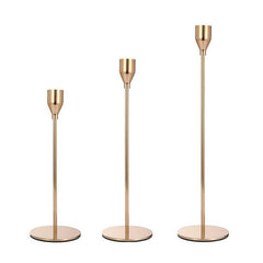 Juego de 3 candelabros de hierro forjado para decoración del hogar y bodas. Estilo: