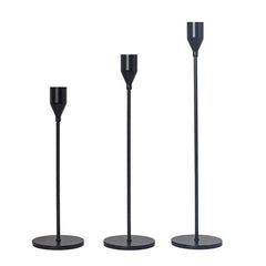 Elegant 3-Piece Wrought Iron Candle Holder Set for Home and Wedding Decor