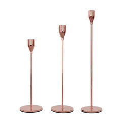 Elegant 3-Piece Wrought Iron Candle Holder Set for Home and Wedding Decor