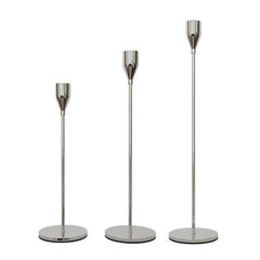 Elegant 3-Piece Wrought Iron Candle Holder Set for Home and Wedding Decor