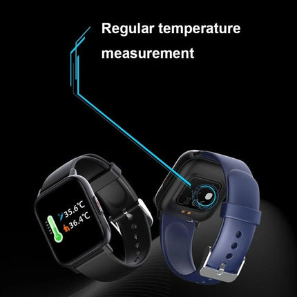 Daily Health Tracking Smart Watch for Everyday Fitness Monitoring showing temperature readings and sensors on black background