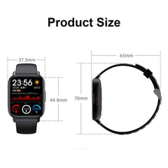 Reloj inteligente QS16Pro de 1,69 pulgadas resistente al agua y con control de la salud, compatible con detección de temperatura corporal