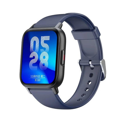 Daily Health Tracking Smart Watch for Everyday Fitness Monitoring - navy blue smartwatch showing step, heart rate and sleep tracking on display