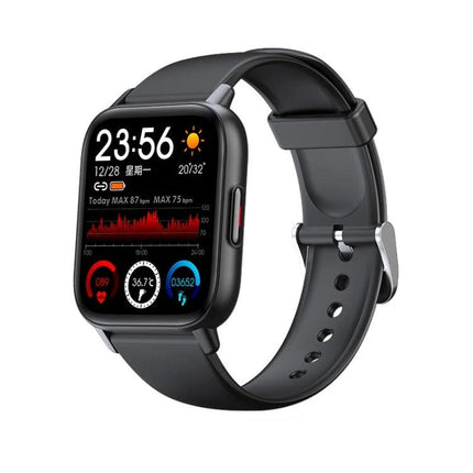 Daily Health Tracking Smart Watch for Everyday Fitness Monitoring showing heart rate, steps, sleep and activity stats on a black smartwatch display