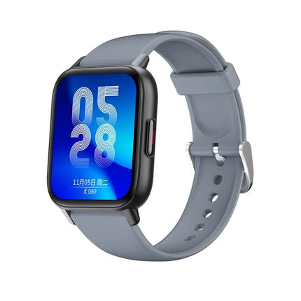 Daily Health Tracking Smart Watch for Everyday Fitness Monitoring - sleek gray fitness smartwatch showing time and silicone band