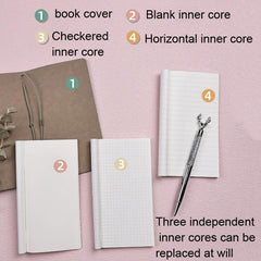 Chic A6 Vintage Lace Embellished Girls' Personalized Writing Journal with Changeable Inner Pages