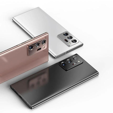 Aluminum Alloy Camera Lens Protector for Samsung Galaxy Note Series slim 0.5mm rear lens shield on three Note phones, protects against scratches and drops