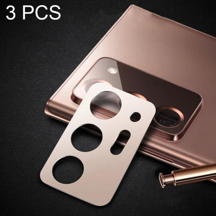 Aluminum Alloy Camera Lens Protector for Samsung Galaxy Note Series slim 0.5mm rose gold rear lens shield, 3 pcs pack