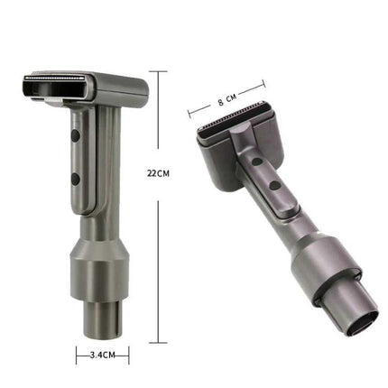 Pet Hair Removal Brush for Dyson V7 to V15 Vacuums - grey one-click pet hair cleaner attachment showing 22cm length and 8cm head