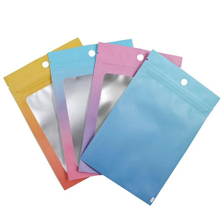 Aluminum Foil Ziplock Bags for Jewelry and Cable Storage - assorted colored 7.5x10cm aluminized matte PET pouches for tarnish-free jewelry and tangle-free cables