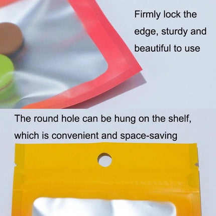Aluminum Foil Ziplock Bags for Jewelry and Cable Storage - 7.5x10cm aluminized matte PET pouch with hang hole, firm seal to protect jewelry and cables