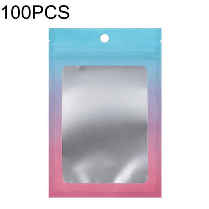 Aluminum Foil Ziplock Bags for Jewelry and Cable Storage - 7.5x10cm matte aluminized PET pouch with resealable zipper, window and hang hole, anti-tarnish travel storage