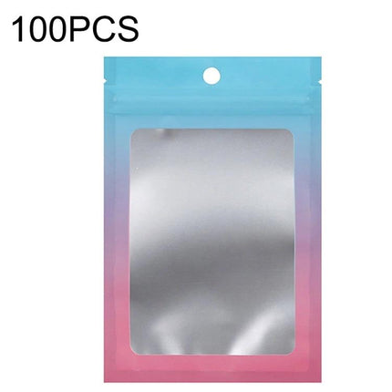 Aluminum Foil Ziplock Bags for Jewelry and Cable Storage - 7.5x10cm matte aluminized PET pouch with resealable top and hang hole, 100pcs