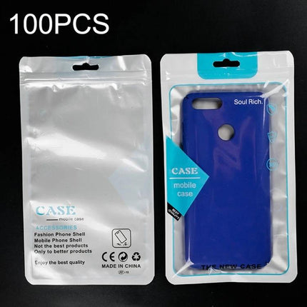 Translucent Self-Sealing Packaging Bags for Phone Cases, 12x21cm clear CPP bags showing phone case inside, resealable dust and moisture protection