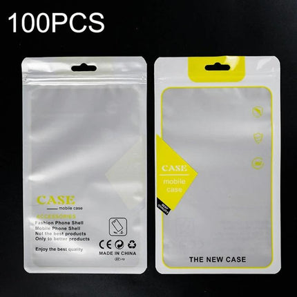 Translucent Self-Sealing Packaging Bags for Phone Cases, 12x21cm - clear CPP pearl film ziplock bags for phone case packaging, 100pcs