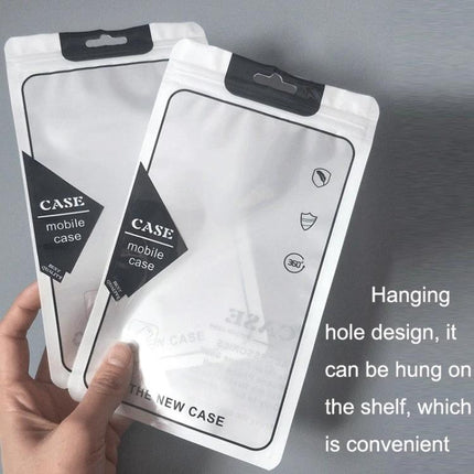 Translucent Self-Sealing Packaging Bags for Phone Cases, 12x21cm - clear CPP pouch with hanging hole for phone case storage and protection