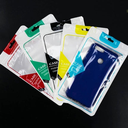 Translucent Self-Sealing Packaging Bags for Phone Cases, 12x21cm - CPP composite pearl film clear pouch showing phone case packaging