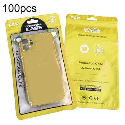 Self-Sealing Pearl Bags for Phone Case Packaging in Various Colors yellow reclosable protective case pouch pack