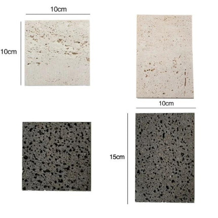 Set of Cave Stone Jewelry Display Stands for Photography natural stone square and rectangle sizes for ring necklace earring photo shoots