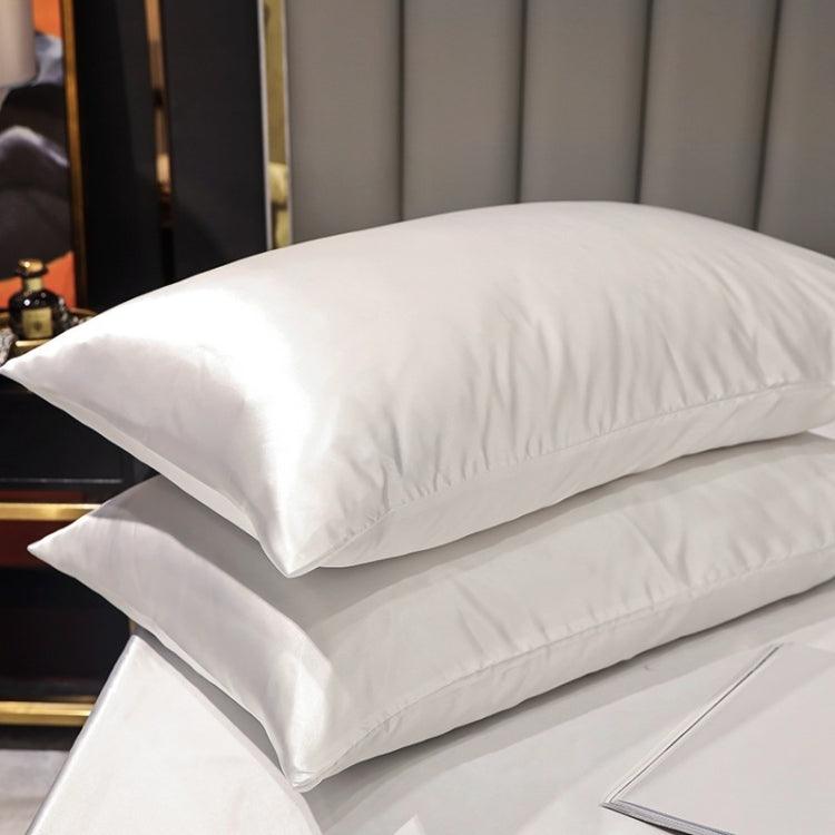 Luxe Ice Silk Pillowcase Set for Ultimate Sleep Comfort, Available in Various Sizes White 50x75cm