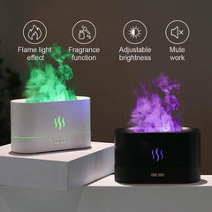 Multicolor Flame Essential Oil Diffuser and Air Humidifier for Home and Office