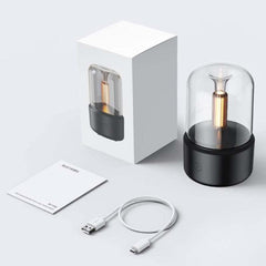 Candlelight-Inspired Aroma Diffuser and Humidifier with Night Light - 120ML USB Model