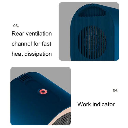 Compact Desktop Space Heater For Small Rooms White