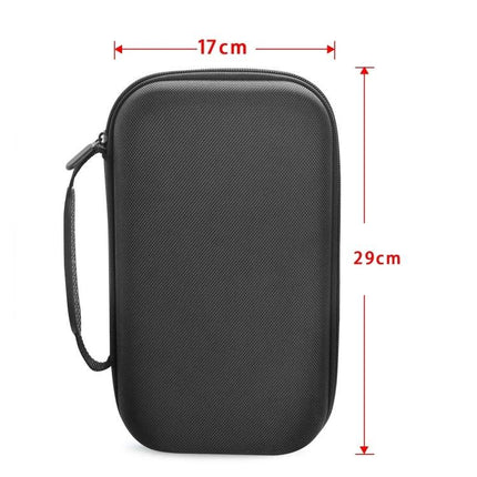 Compact Nylon Carry Bag For Portable Bluetooth Speakers black protective case 17x29cm with wrist strap and zipper