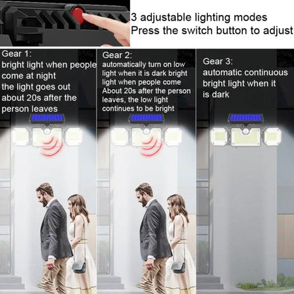 Solar Motion Sensor LED Garden Light Outdoor Waterproof
