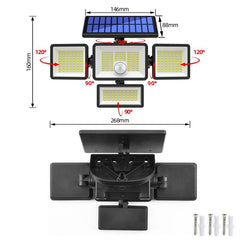 TY12101 Lámpara solar de pared para el hogar, lámpara de calle para garaje con inducción humana, luz para patio exterior