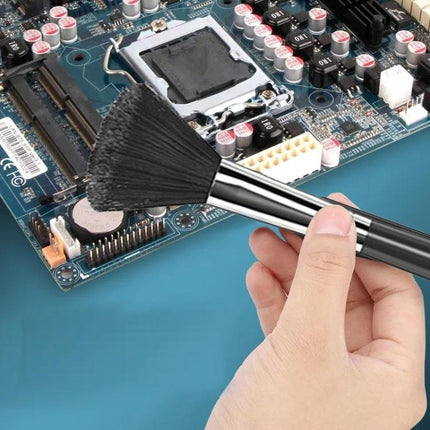 Crevice Cleaning Brush Set for Keyboards and Electronic Devices - hand-held brush removing dust from motherboard and keyboard crevices