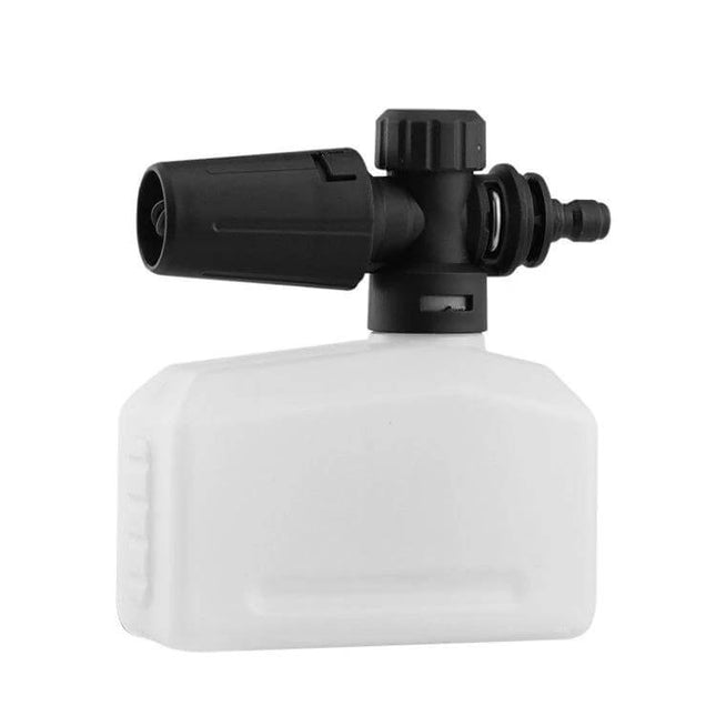 Portable Foam Spray Pot with 1/4 Interface for Car Washing Machines attached to foam cannon bottle for portable car detailing