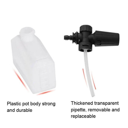 Portable Foam Spray Pot with 1/4 Interface for Car Washing Machines - portable plastic foam pot with 1/4 interface and removable pipette