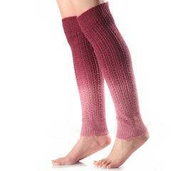 Chaussettes à poils dégradés en cachemire doux pour femmes, couvre-bottes d'automne et d'hiver