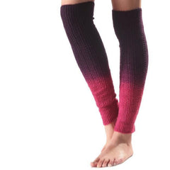 Elegant Cashmere Gradient Knit Leg Warmers for Winter Fashion