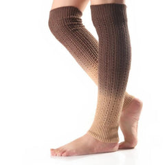 Elegant Cashmere Gradient Knit Leg Warmers for Winter Fashion